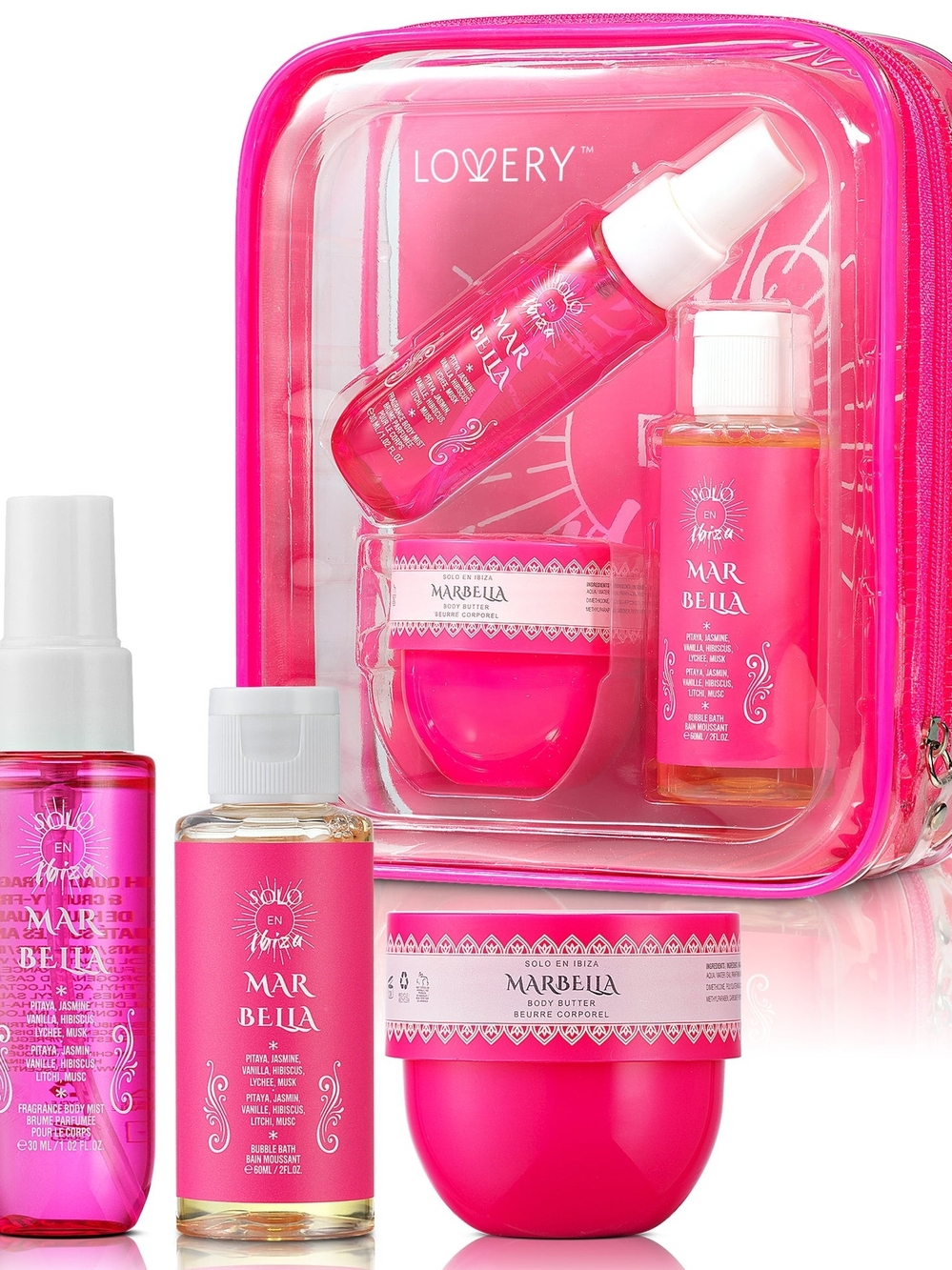 Love Mar Bella Pink Bath & Body Travel Set